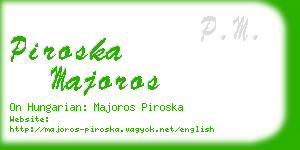 piroska majoros business card